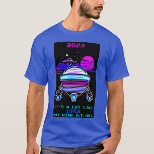Camiseta Arcade Novelty da Onda Sintética I.A. Retro 1980s