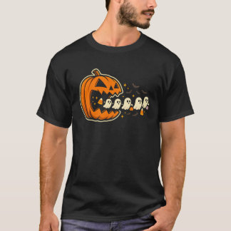 Camiseta Arcade Pumpkin Chomper Halloween com Ghost Trail