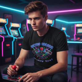 Camiseta Arcade Retro dos Anos 80 Personalizável para Gamer