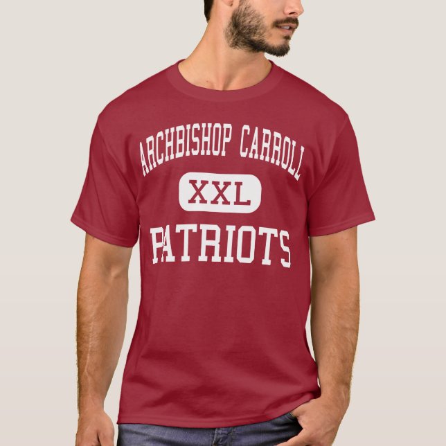 Camiseta Arcebispo Carroll - patriotas - alto - Radnor (Frente)