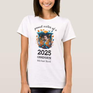 Camiseta Arch Photo Proud Sister of 2025 Formando T-Shirt
