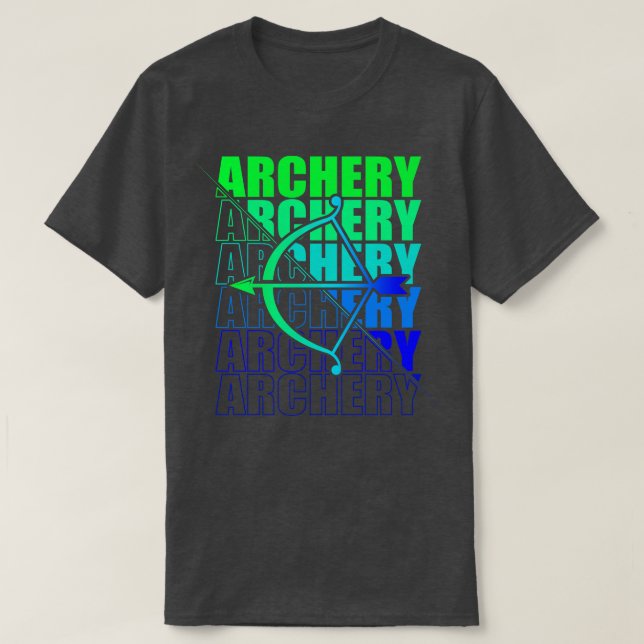 Camiseta Arch Sport Archery Archery Srow E Arco 6 (Frente do Design)