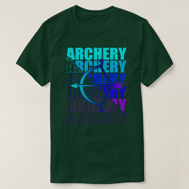 Camiseta Arch Sport Archery Archery Srow E Arco 9 (Frente do Design)