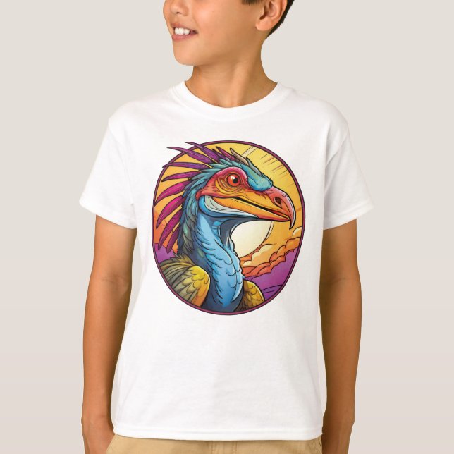 Camiseta Archaeopteryx - Camiseta-T do Dinossauro Clássico (Frente)