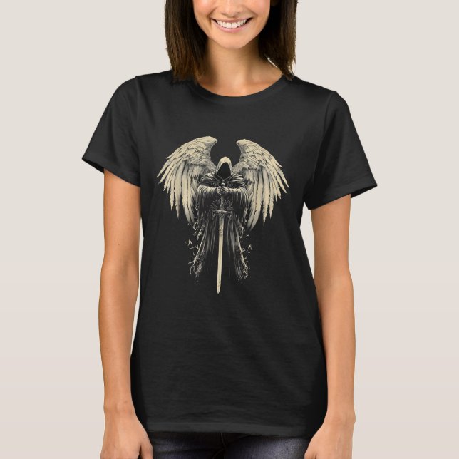 Camiseta Archangel Gabriel Christian Angel Catholic Warrior (Frente)