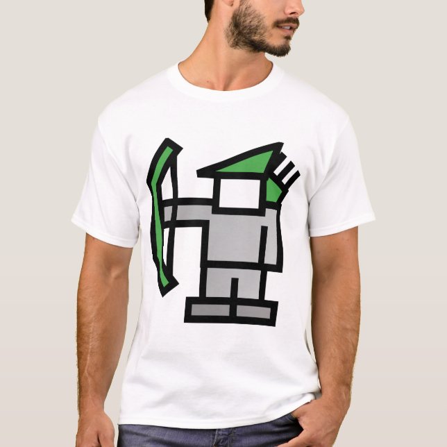 Camiseta Archer em Verde (Frente)