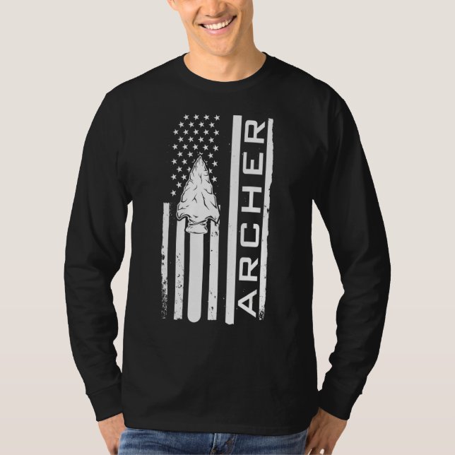 Camiseta Archer Love with American Flag (Frente)