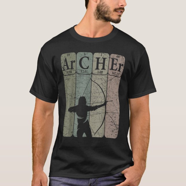 Camiseta Archer Periodic Table Elements Bow Hunting Archery (Frente)