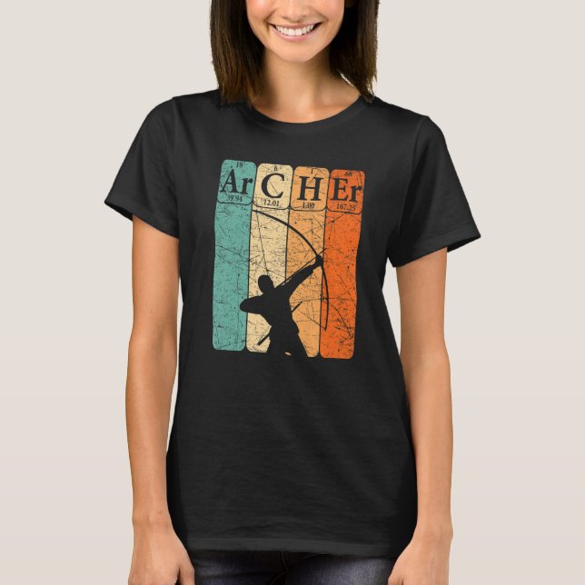 Camiseta Archer Periodic Table Elements Bow Hunting Archery (Frente)