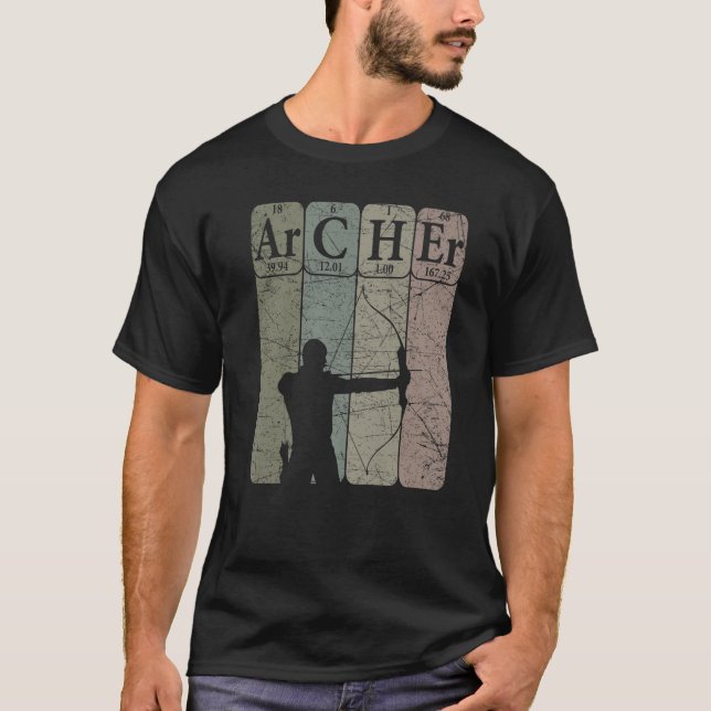 Camiseta Archer Periódico Mesa Elements Arco Hunting Archer (Frente)