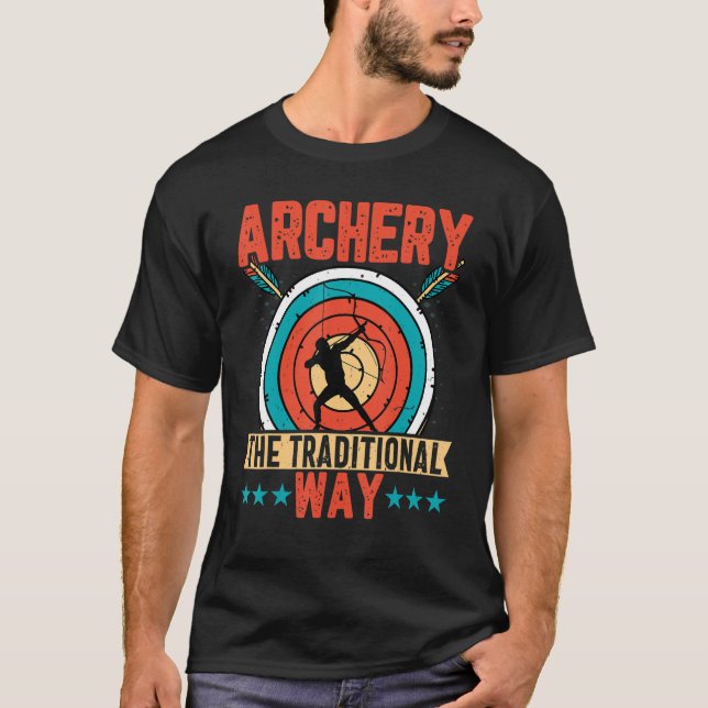 Camiseta Archer Retro Vintage Archery do jeito tradicional (Frente)