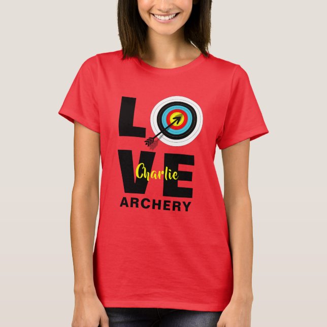 Camiseta Archer Target Conselho Love Archery Personalizado (Frente)