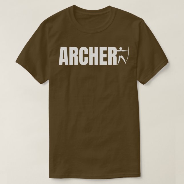 Camiseta Archer Tipografia Fotografando Arco Longo (Frente do Design)