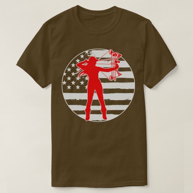 Camiseta Archery American Flag (Frente do Design)