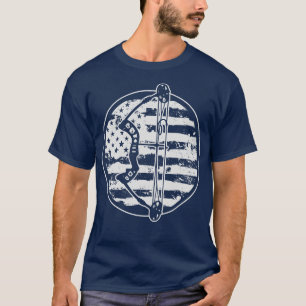 Camiseta Archery Archer American Flag Arco