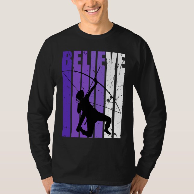 Camiseta Archery Archer Believe Silhouette Colorful Purple (Frente)