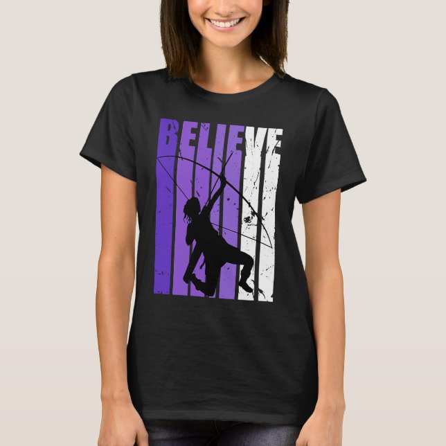 Camiseta Archery Archer Believe Silhouette Colorful Purple (Frente)