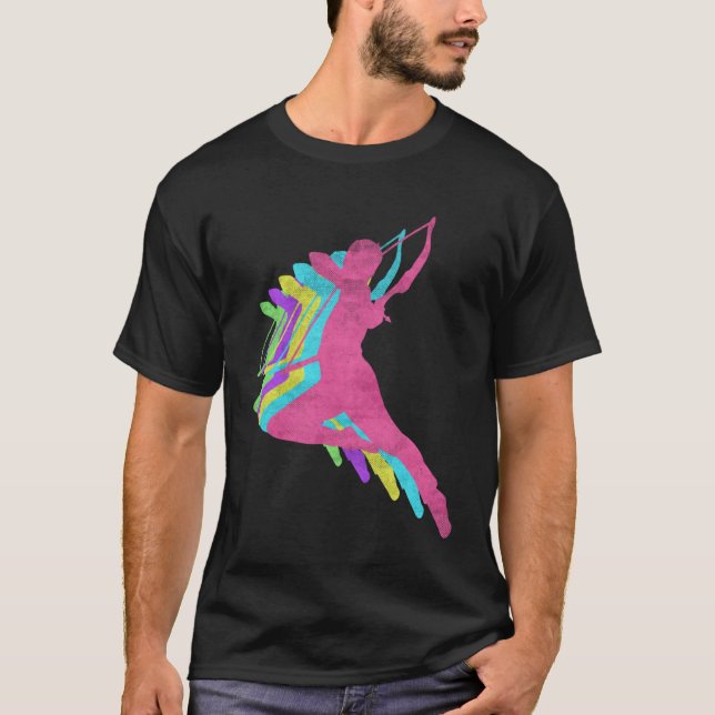 Camiseta Archery Bow and Arrow 80s Colors 1980s (Frente)