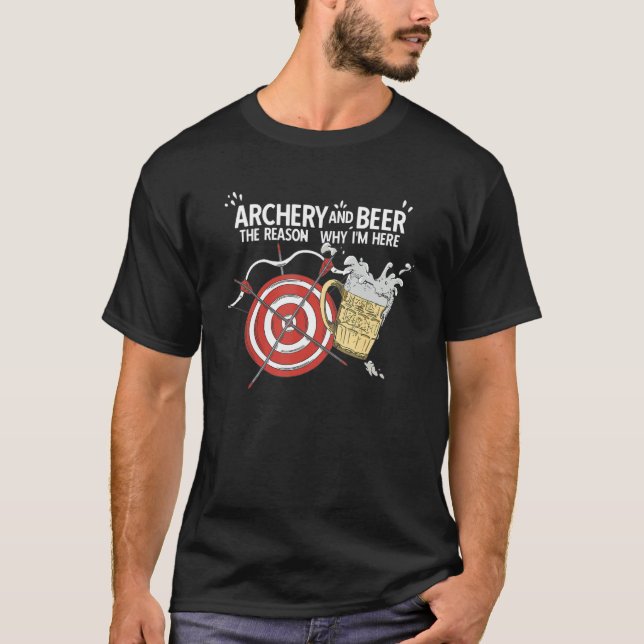Camiseta Archery e Beer Arco caçando arqueiros (Frente)