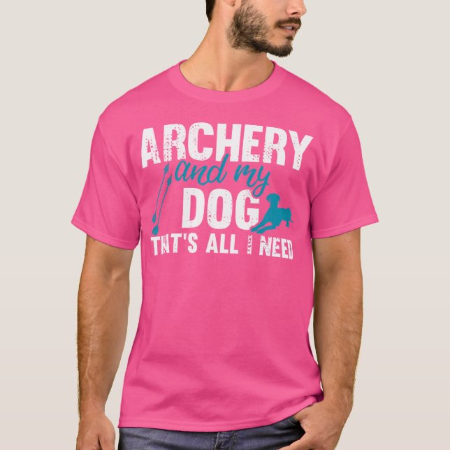 Camiseta Archery E Bowman Archer Com Cachorro (Frente)