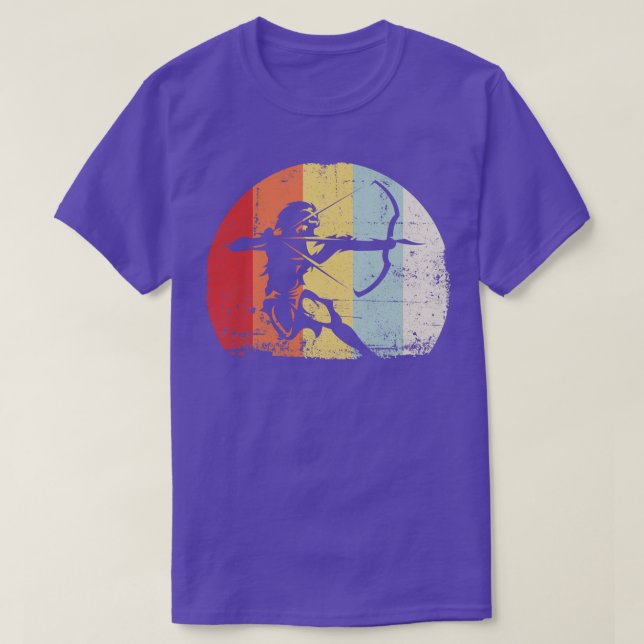 Camiseta Archery Gift Archer Retro Sun Arco Hunting (Frente do Design)
