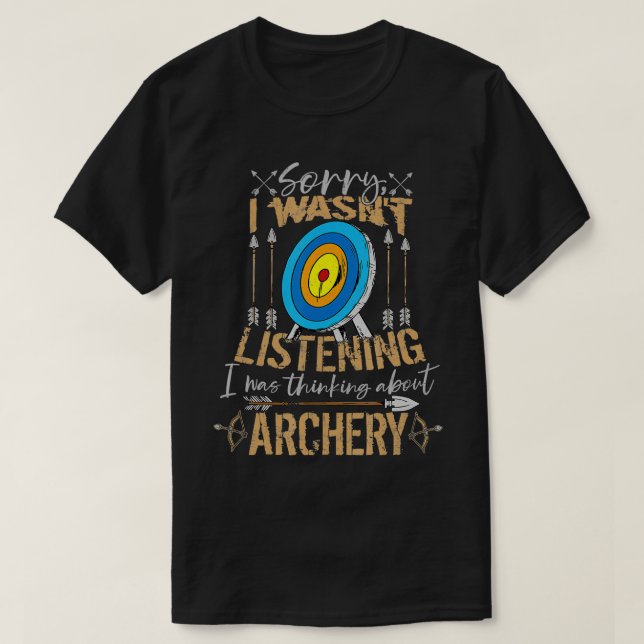 Camiseta Archery Lover Men Composto por Arcos (Frente do Design)