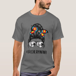 Camiseta Archery Nana Life Messy Bun Hair Óculos da Mãe
