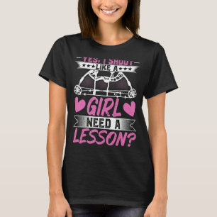 Camiseta Archery Sim, eu atiro como uma garota precisa de u