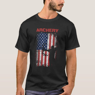 Camiseta Archery Sports Retro American Flag América Arco EU
