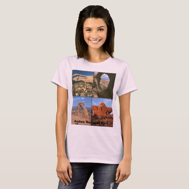 Camiseta Arches National Park Sandstone Aches Collage (Frente Completa)