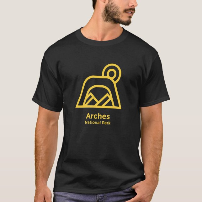 Camiseta Arches National Park Utah - Gráfico Retroativo Min (Frente)