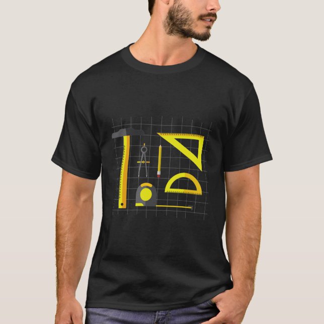 Camiseta Architect tools T-Shirt design (Frente)