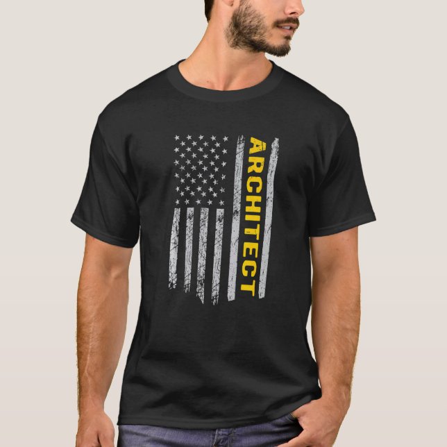 Camiseta Architect US Flag  For An Architect  Architecture (Frente)