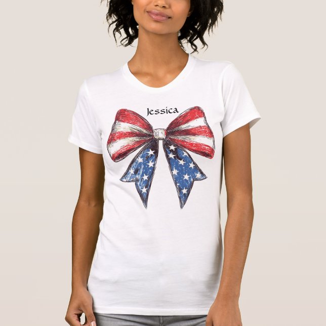 Camiseta Arco Americano Coquette Personalizado (Frente)