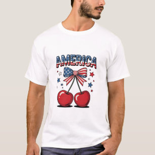 Camiseta Arco americano de Cherry Aestic EUA Flag