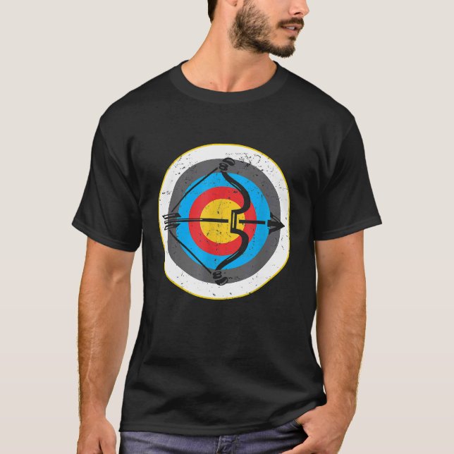 Camiseta Arco Archery Archer Arcos de Seta Caçando Caça (Frente)