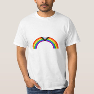 Camiseta Arco Arco Arco Arco-Íris do Orgulho Progresso