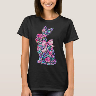 Camiseta Arco Bonita De Páscoa Floral Cony Coquette Meninas