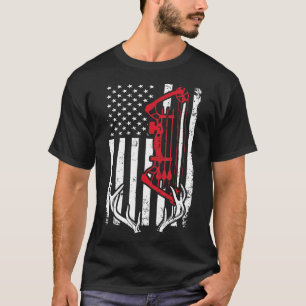 Camiseta Arco Caça À Bandeira Americana Para Caçadores