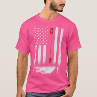 Camiseta Arco caçando bandeira Americana Patriótica Eua Dee