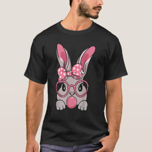 Camiseta Arco Coelhinho Colar Óculos De Banda Larga Bublegu
