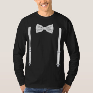 Camiseta Arco Com Suspendedores Engraçado Casamento