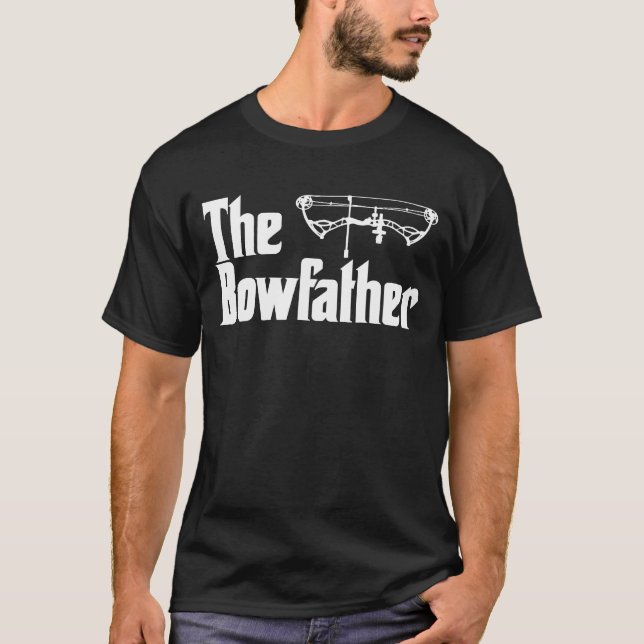 Camiseta Arco Composto de Arqueação Funny do Mens Bowdad (Frente)