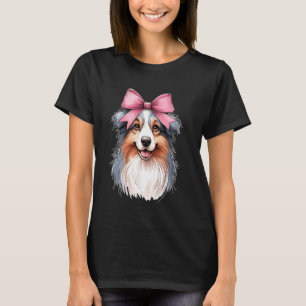 Camiseta Arco Coquete Mãe de Cachorro Australian Shepherd R