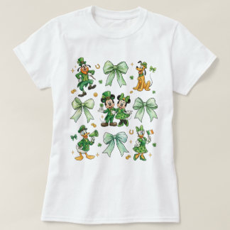 Camiseta Arco Coquete Mickey E Amigos Dia De São Patrício