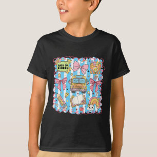Camiseta Arco Coquette Cute School Bus Rapariga Estudante D