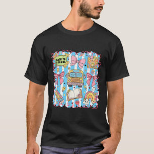 Camiseta Arco Coquette Cute School Bus Rapariga Estudante D