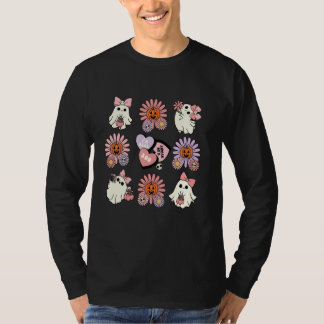 Camiseta Arco Coquette Funny Floral Boo Ghost Spooky Ha