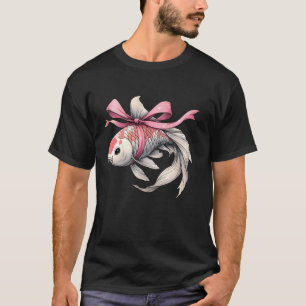Camiseta Arco Coquette Koi Fish Carp Nishikigoi Japão rosa