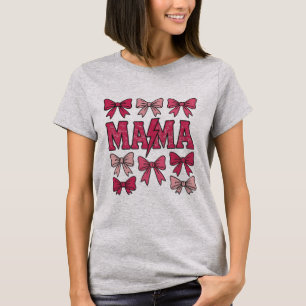 Camiseta Arco cor-de-rosa Mama Relâmpago Bolt Mãe